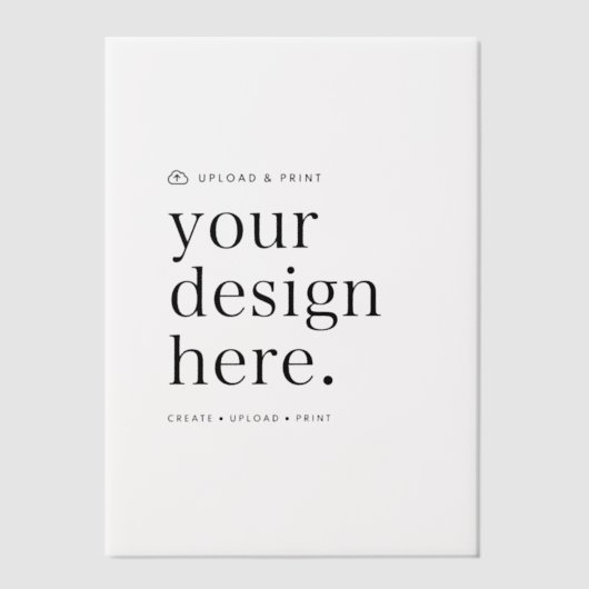 Invitation Vellum Votre conception Téléchargez 5"  (Recto)