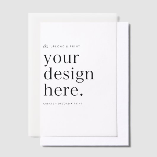 Invitation Vellum Votre conception Téléchargez 5"  (Compenser)