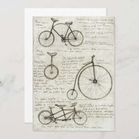 Invitation Vélo (Devant / Derrière)