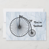 Invitation Vélo Antique Haute Roue Anniversaire (Devant)