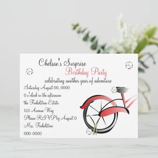 Invitation Vélo Daisy (Debout devant)