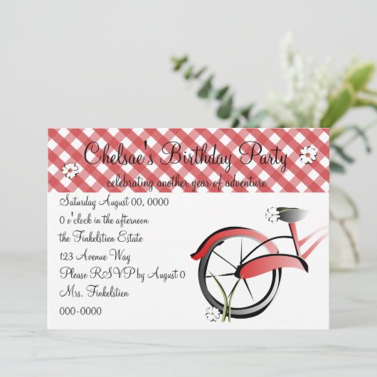 Invitation Vélo Daisy (Debout devant)