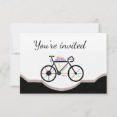 Invitation Vélo de compétition fête d'anniversaire (Devant)