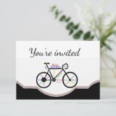 Invitation Vélo de compétition fête d'anniversaire (Debout devant)