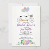 Invitation Vélo de fête de Fête de l'mariée en tandem Waterco (Devant)