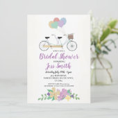 Invitation Vélo de fête de Fête de l'mariée en tandem Waterco (Debout devant)