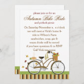 Invitation Vélo de livraison de tarte (Devant / Derrière)