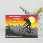 Invitation Vélo de montagne personnalisé Anniversaire (Debout devant)