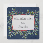 Invitation Vélo de Noël rouge avec présentateurs (Dos)