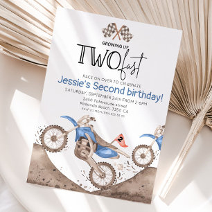 Invitation Vélo de terre bleu 2ème anniversaire - Grandir tro