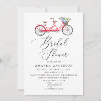 Vélo en tandem rétro. Élégant script nuptiale douc