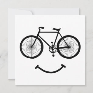 Invitation Vélo et sourire T-shirt Tee - shirt de vélo Blac