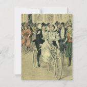 Invitation Vélo neuf mariée et mariée Mariage victorienne (Devant)
