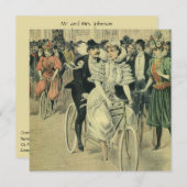 Invitation Vélo neuf mariée et mariée Mariage victorienne (Devant / Derrière)