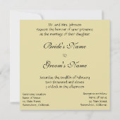 Invitation Vélo neuf mariée et mariée Mariage victorienne (Dos)