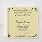 Invitation Vélo neuf mariée et mariée Mariage victorienne (Dos)