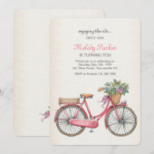 Invitation vélo rose (Devant / Derrière)