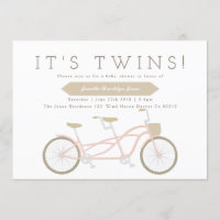 Vélo Tandem | Baby shower jumeaux