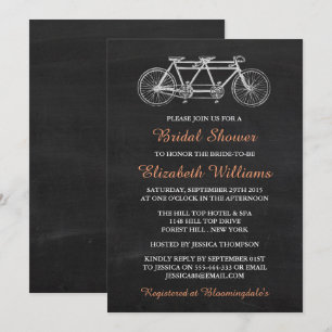 Invitation Vélo Tandem Sur La Fête des mariées De Tableau Lat
