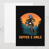 Invitation Vélo Tout Terrain Souffrir Et Sourire (Devant / Derrière)