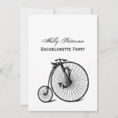 Invitation Vélo Velocipede Penny Farthing vintage (Devant)