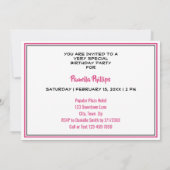 Invitation Vélo Vintage Fun Anniversaire 50 ans (Dos)