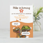Invitation Velociraptor Thème Dino-Loving Boys'Anniversaire (Debout devant)