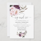 Invitation Velours profond Sip Floral Voir (Devant)