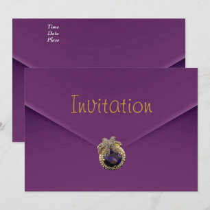 Invitation Velours Violet Joyau