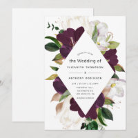 Velvet de Plum foncé et Mariage floral de printemp