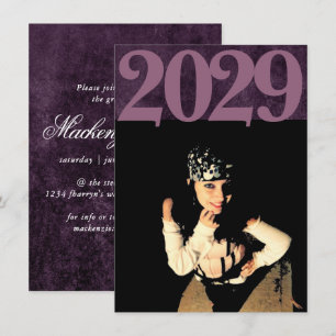 Invitation Velvet Grad Amethyst Purple Moody Grunge Photo