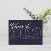 Invitation Velvet Grad | Minuit Indigo violet bijou ton (Debout devant)