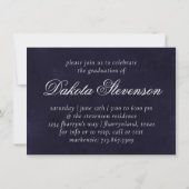 Invitation Velvet Grad | Minuit Indigo violet bijou ton (Dos)