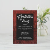 Invitation Velvet Grad | Ruby Red Jewel Tone Graduation Party (Debout devant)