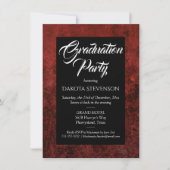 Invitation Velvet Grad | Ruby Red Jewel Tone Graduation Party (Devant)