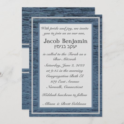 Invitation Velvet Seas (Devant / Derrière)