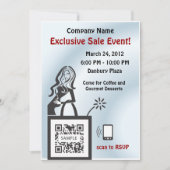 Invitation Vendeuse de modèle d'invitation (Devant)