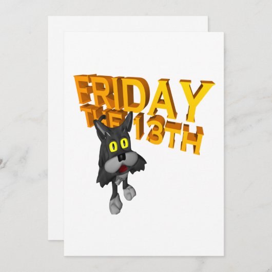 Invitation Vendredi 13 (Devant / Derrière)