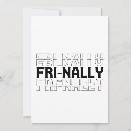 Invitation Vendredi-enfin drôle Cadeau de fête de weekend du (Devant)