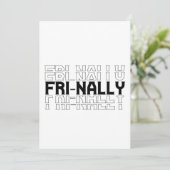 Invitation Vendredi-enfin drôle Cadeau de fête de weekend du (Debout devant)