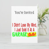 Invitation Vendu Mon Esprit À La Vente De Garage (Debout devant)