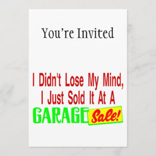 Invitation Vendu Mon Esprit À La Vente De Garage