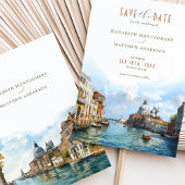 Invitation Venetian Elegance Waterfront Sauvegarder la date