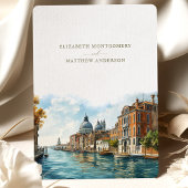 Invitation Venetian Elegance Waterfront Sauvegarder la date