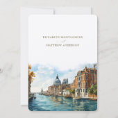 Invitation Venetian Elegance Waterfront Sauvegarder la date (Dos)