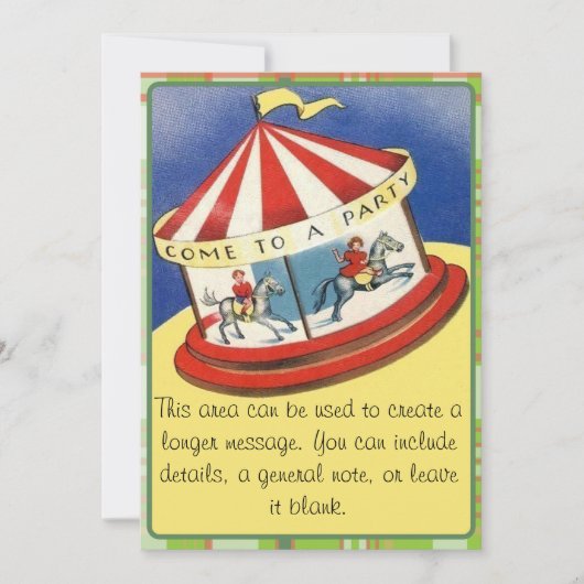 Invitation Venez à une partie (Devant)