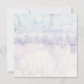 Invitation Venez bientôt aquarelle florale de bébé (Dos)