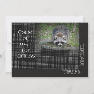 Invitation - Venez boire un verre - Raccoon
