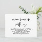 Invitation Venez Brunch avec nous, Mariage Elopement Party (Debout devant)