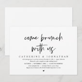 Invitation Venez Brunch avec nous, Mariage Elopement Party (Devant / Derrière)